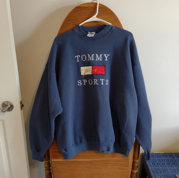Fruit of the Loom Other - Fruit of the Loom Tommy Sports Bootleg Crewneck Blue Sweatshirt